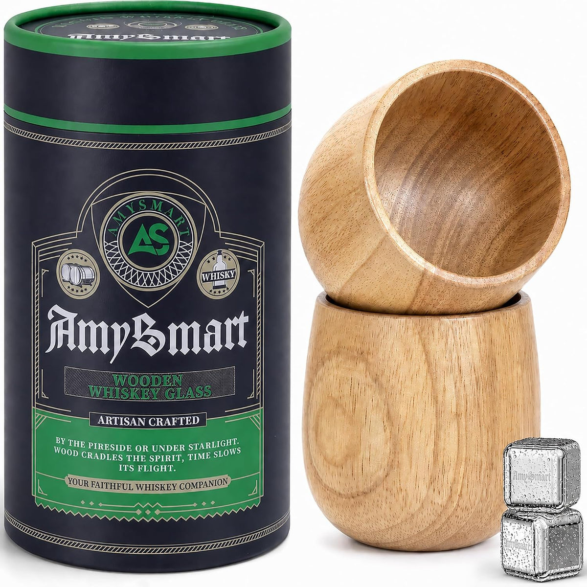 AMYSMART Light Wood Original · Two Cups gift set