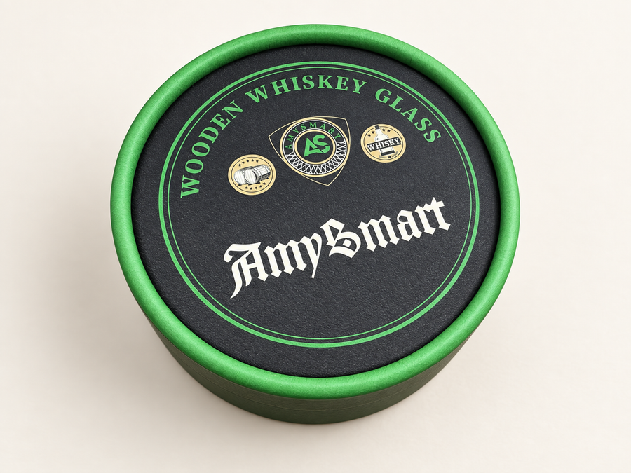 AMYSMART cylindrical gift tube and packaging detail